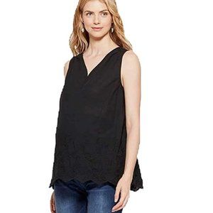 NWOT ~ Maternity Embroidered Woven Tank